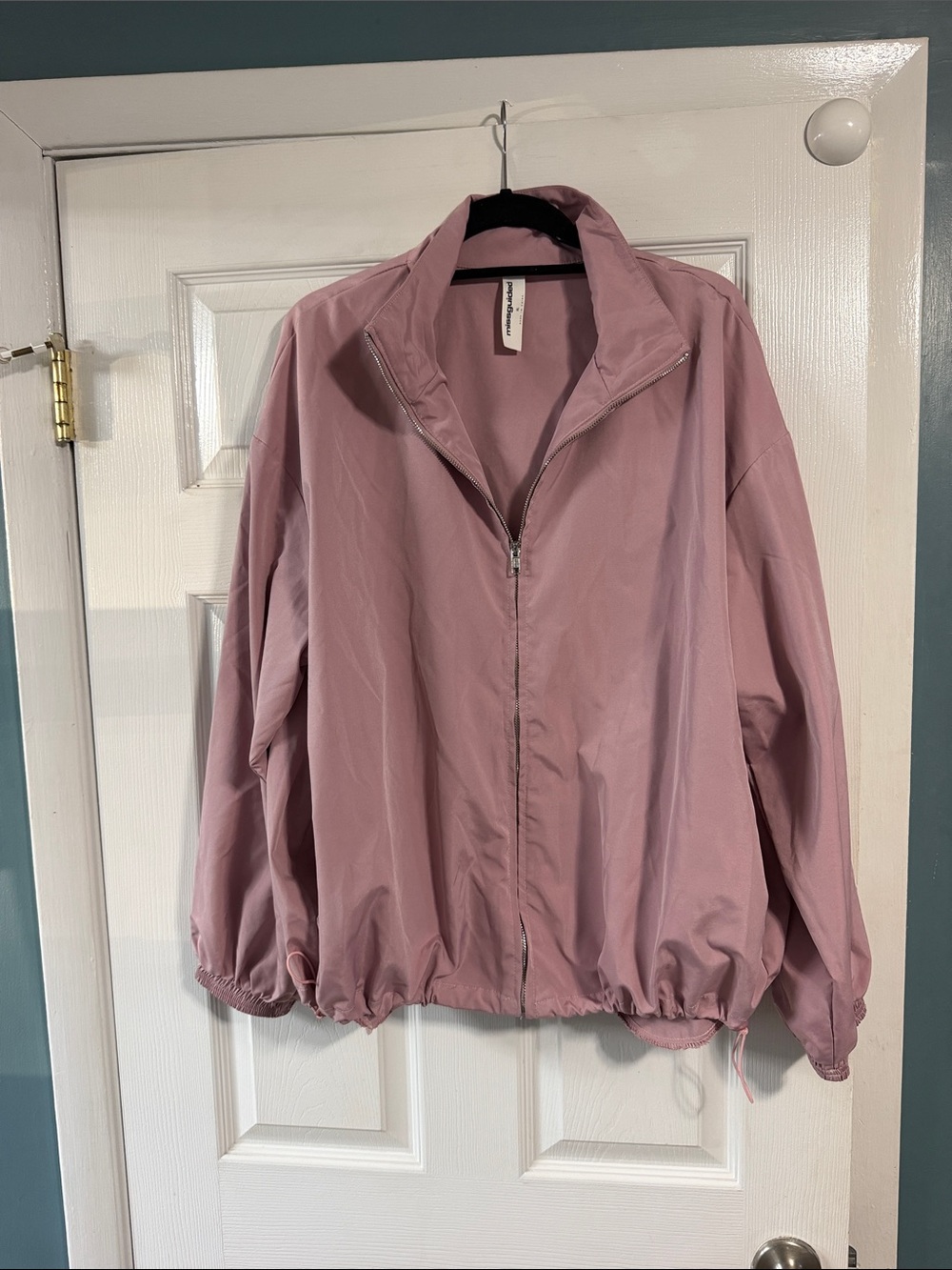 Missguided Dusty Mauve Zip-Front Bomber Jacket